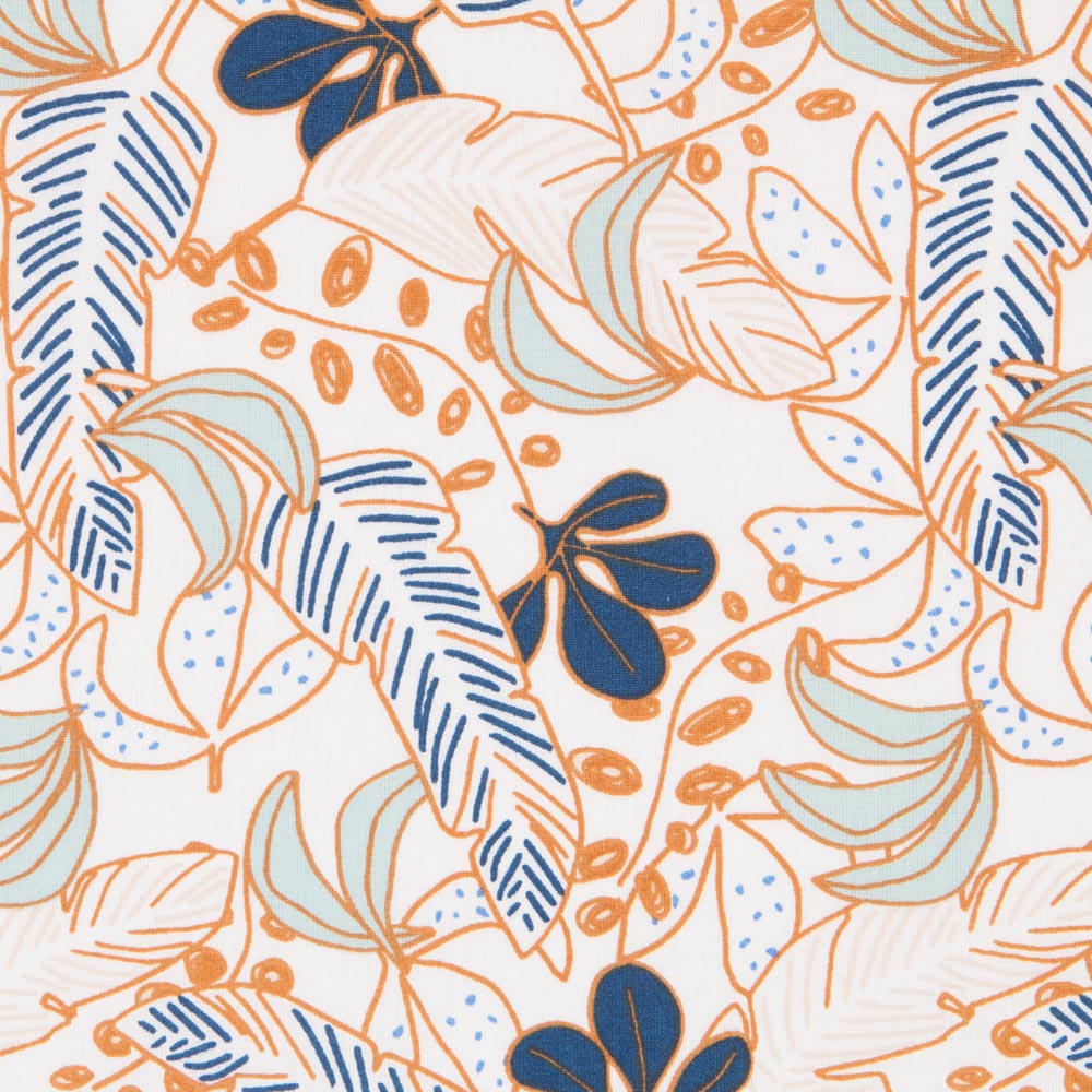 Tropical Maxi Ecru Cotton Fabric - Ribes y Casals