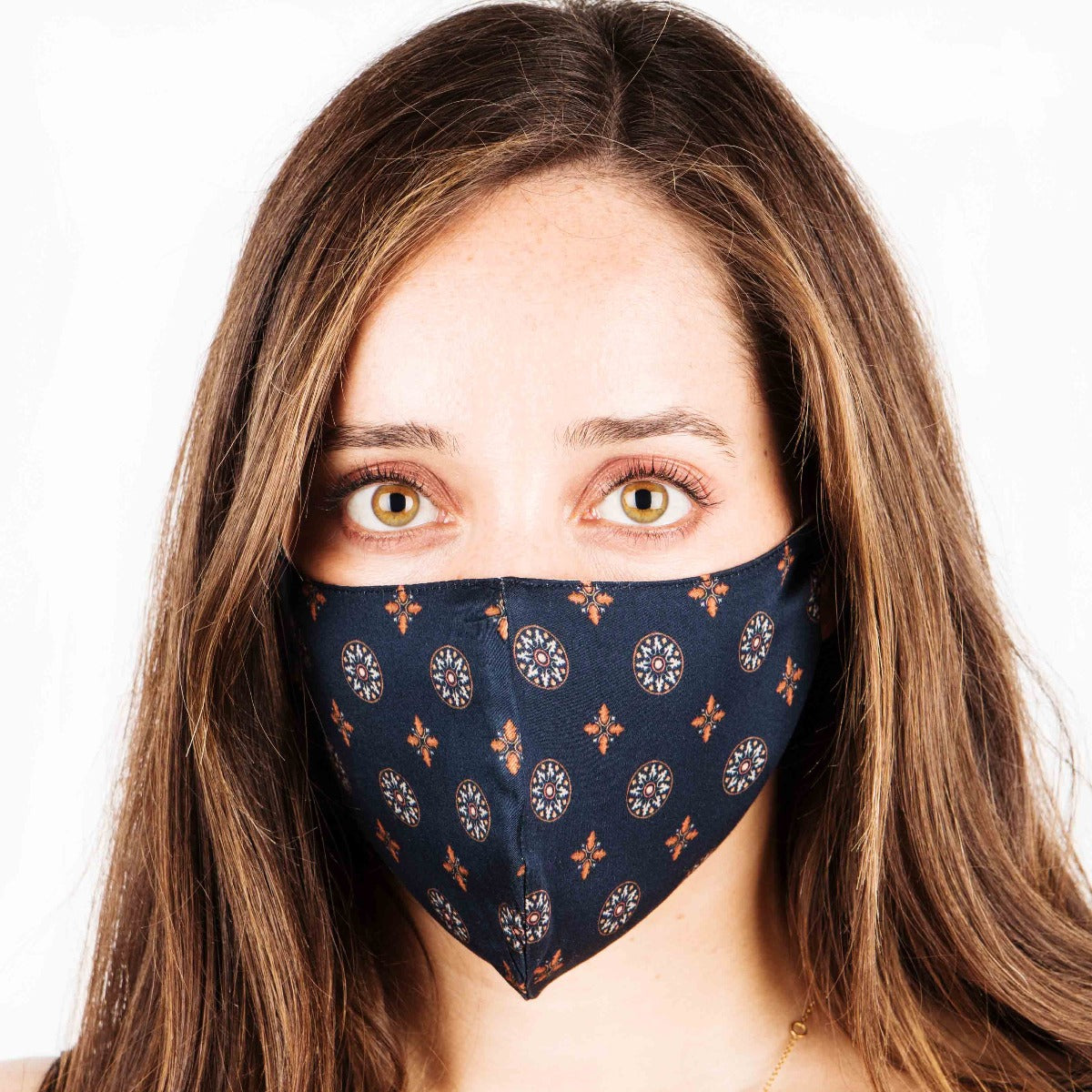 Navy Blue Medals Cotton Protective Mask - Ribes y Casals
