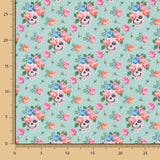 Poplin Calaveras Green - Ribes y Casals