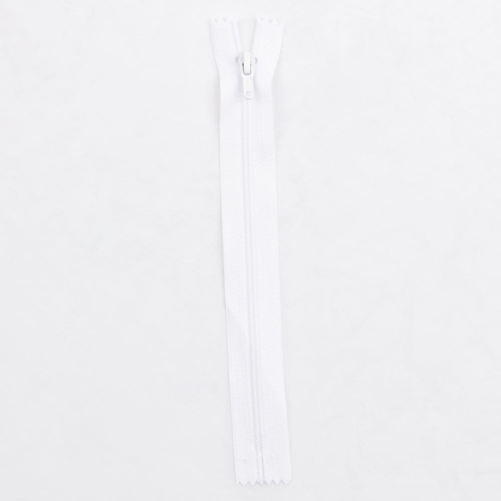Non-separating Zipper Nylon White - Ribes y Casals