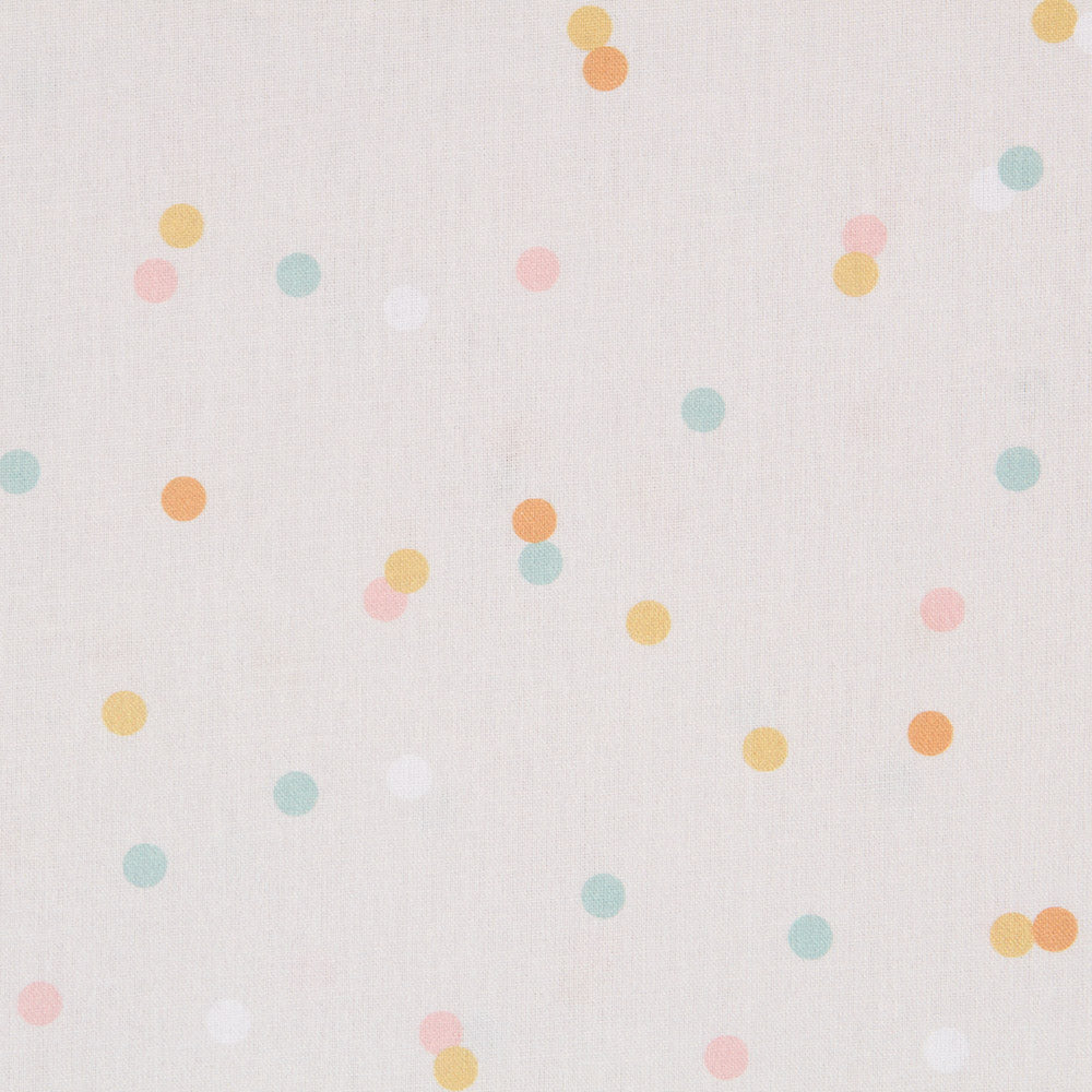 Poka Dots Beige Background Fabric Cotton - Ribes y Casals