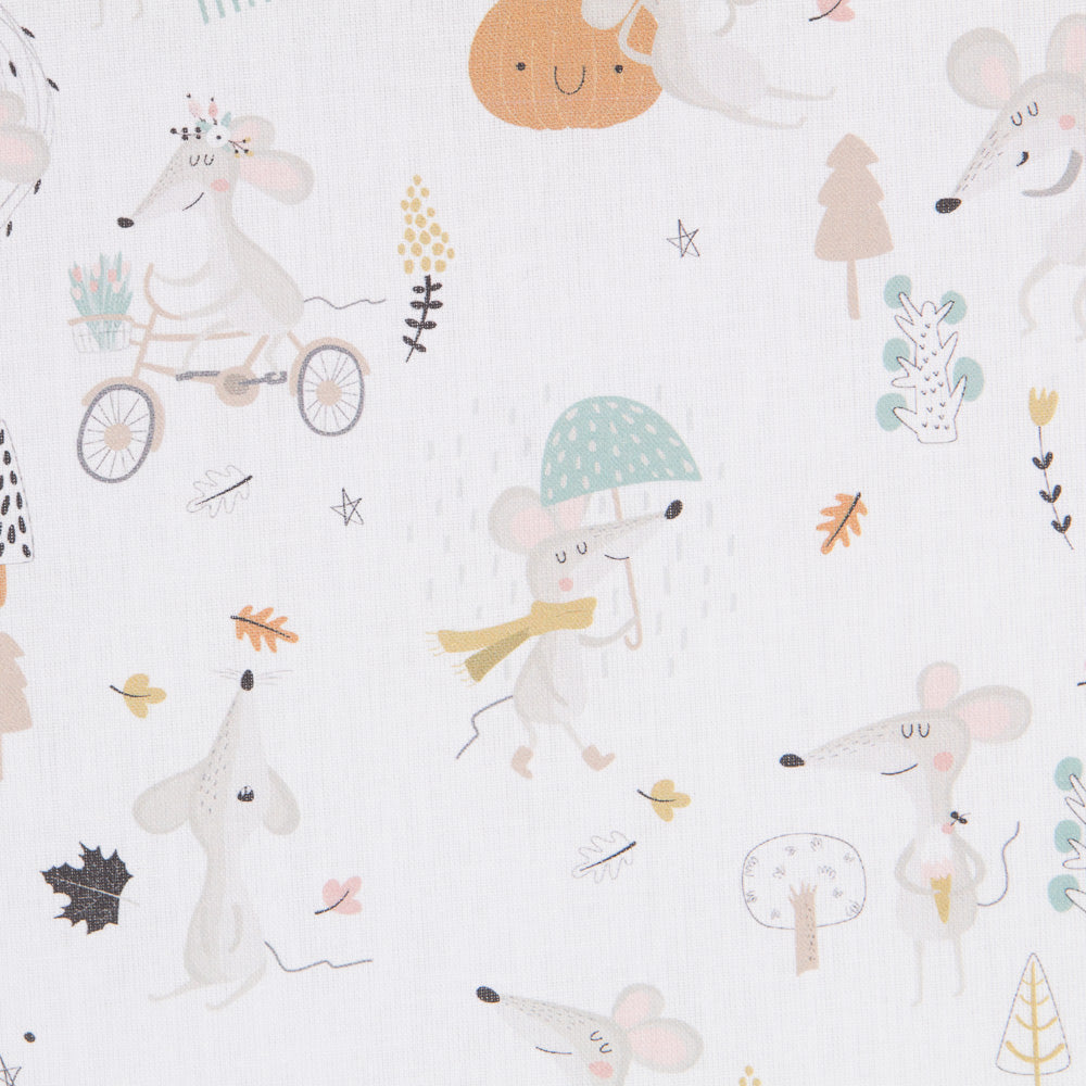 Mouse Forest Cotton Fabric - Ribes y Casals