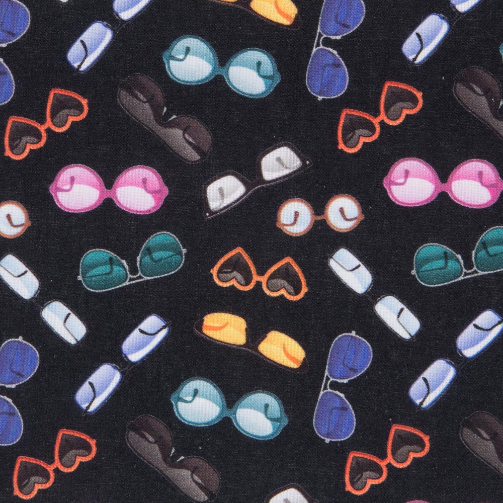 Black Sunglasses Cotton Fabric - Ribes y Casals