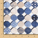 Blue Patchwork Print Canvas - Ribes y Casals