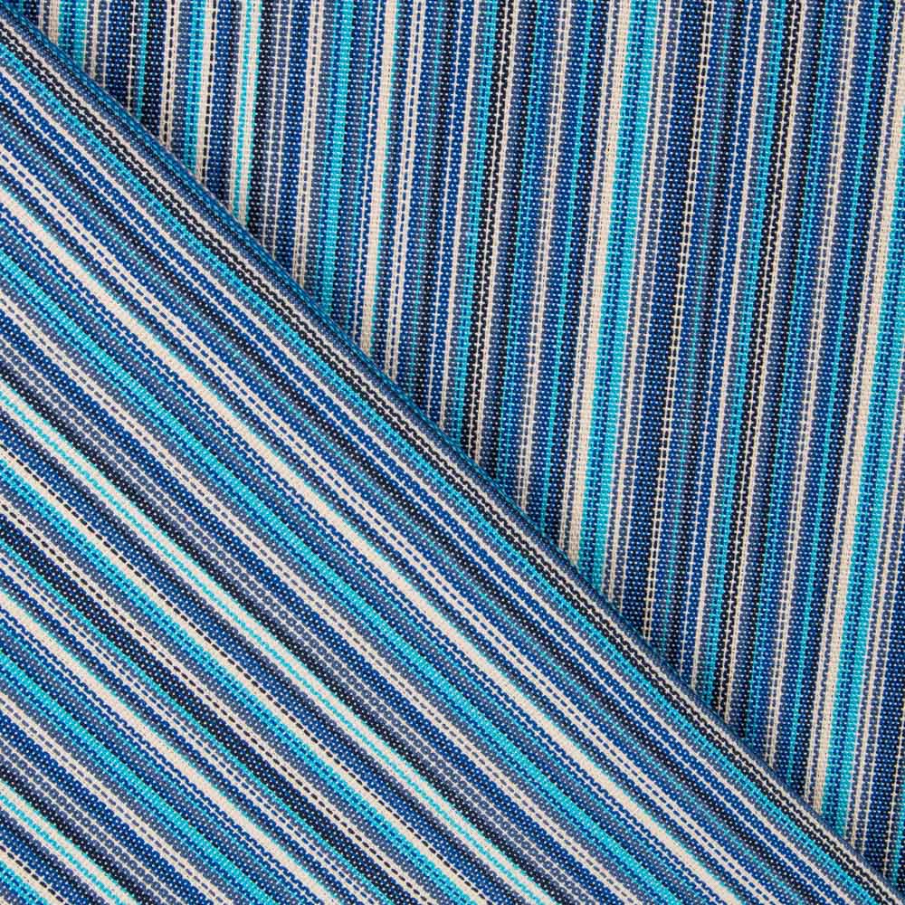 Retal Lona Exterior Teflón Raya Azul Pequeña 55x320 cm - Ribes y Casals