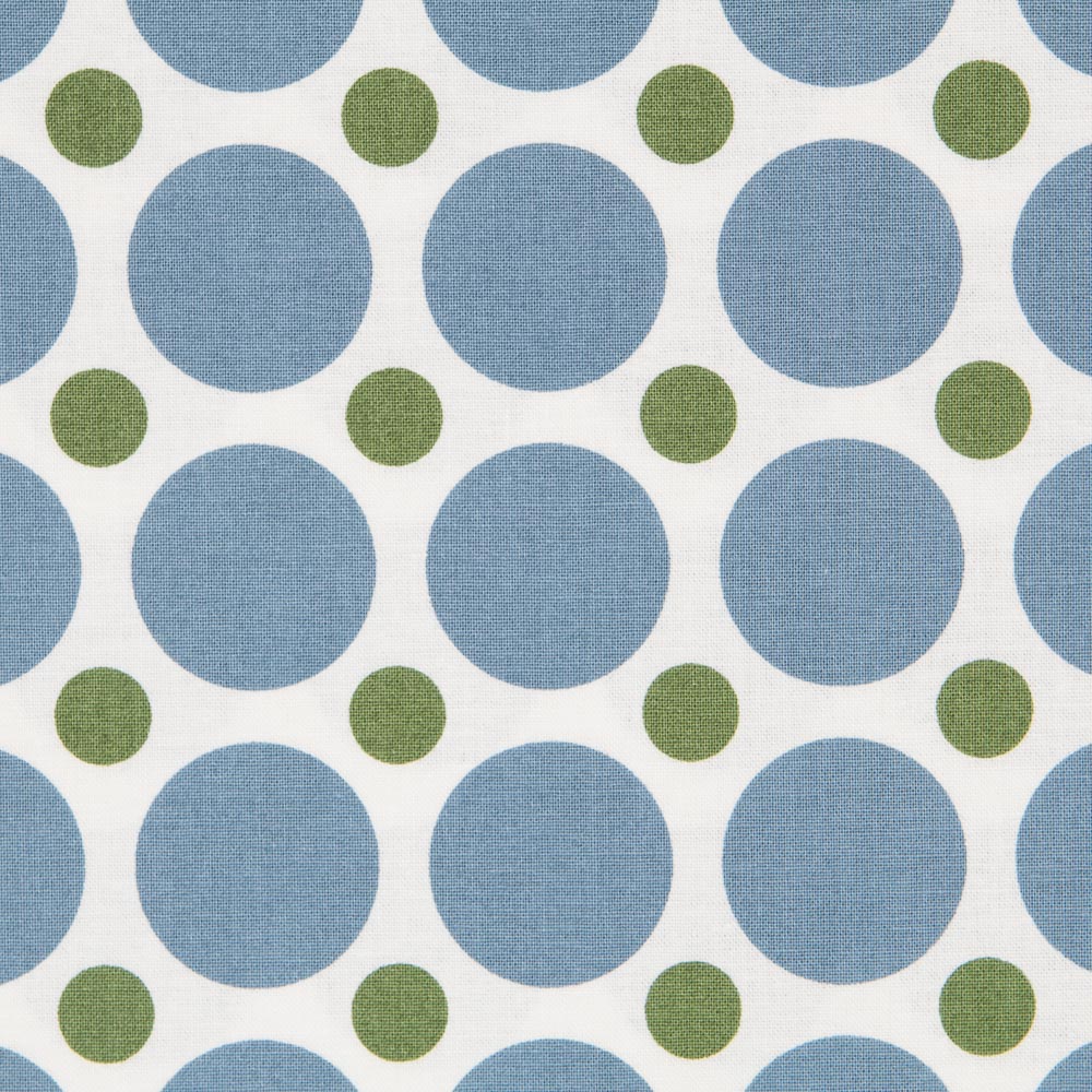 Cotton Fabric Polka Dots Medium Blue-Green - Ribes y Casals