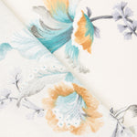 Ecru Japan Flower Print Canvas - Ribes y Casals