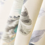 Ecru Japan Flower Print Canvas - Ribes y Casals