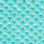Cotton Fabric Feathers Turquoise - Ribes y Casals