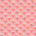 Cotton Fabric Feathers Coral - Ribes y Casals