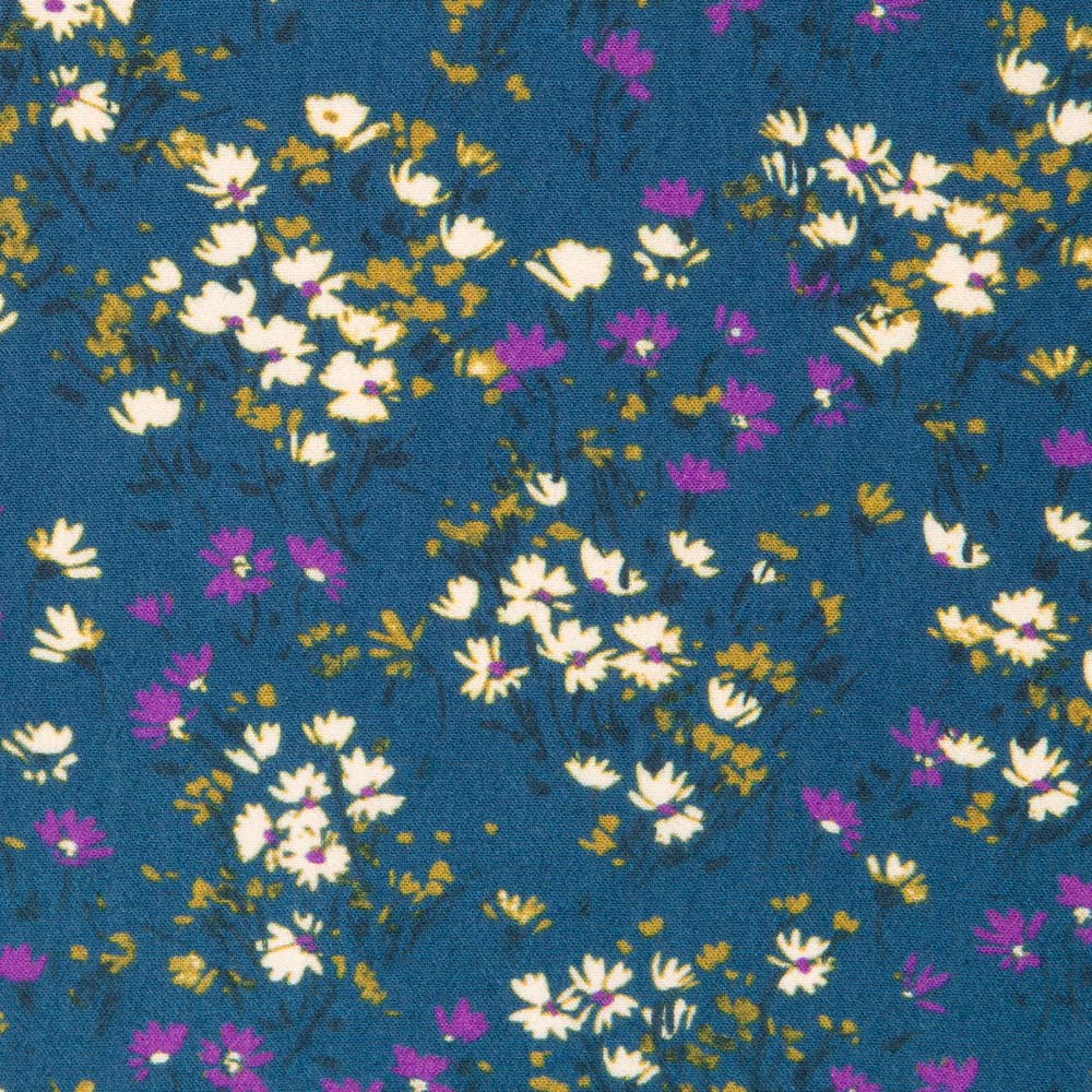 Winter Blue Viscose Crepe - Ribes y Casals