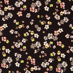 Spandex Smooth Black Flowers - Ribes y Casals