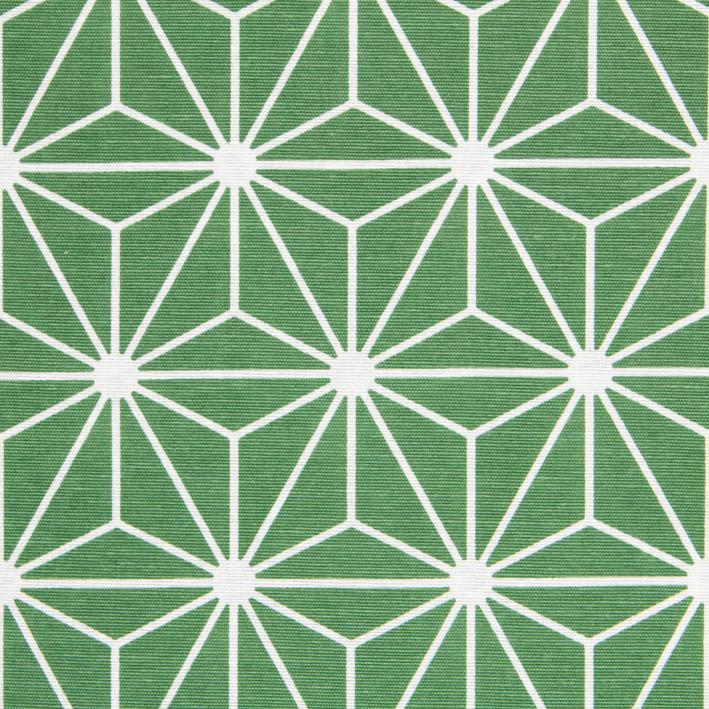 Geometrics Green Upholstery Canvas - Ribes y Casals