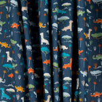Dinosaur Blue Cotton Poplin - Ribes y Casals