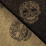 Jacquard Lurex Black Skull Gold - Ribes y Casals
