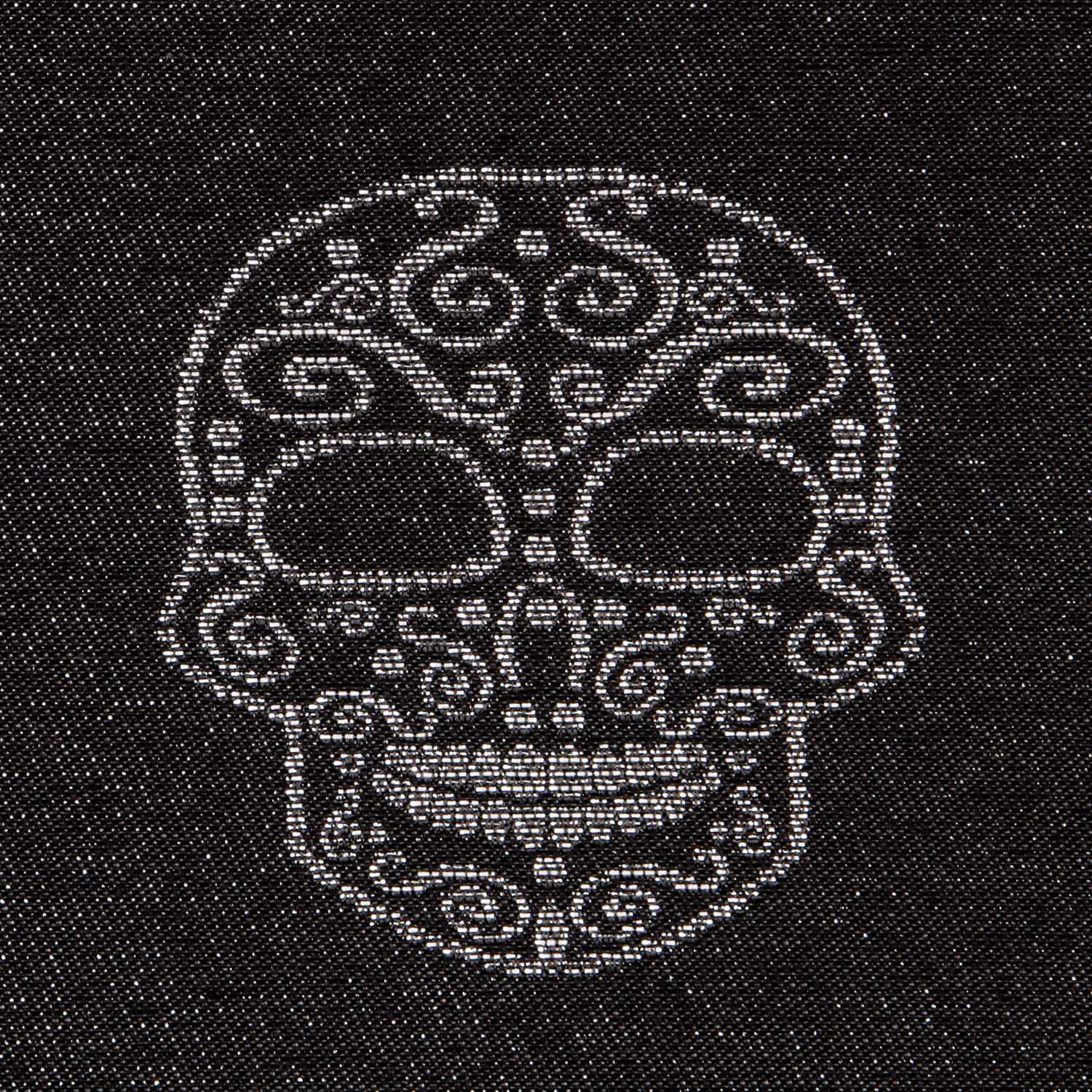 Jacquard Lurex Black Skull Silver - Ribes y Casals