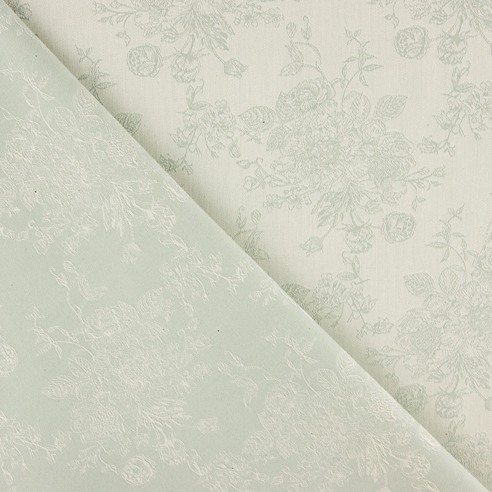 Jacquard Cotton Flowers Green - Ribes y Casals
