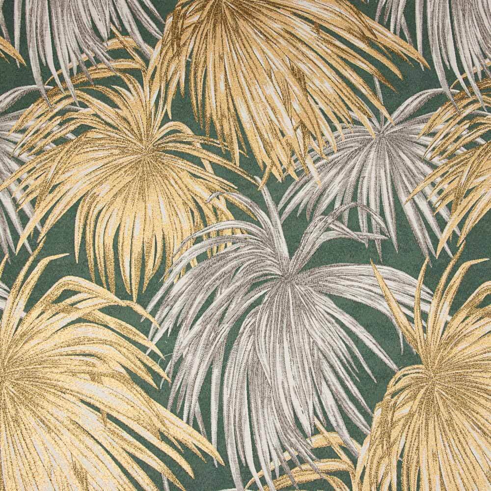 Jacquard Upholstery Lurex Palm Green - Ribes y Casals