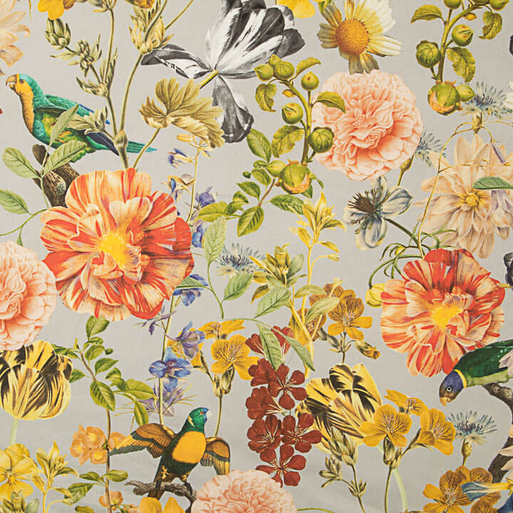 Printed Cotton Canvas: Exotic Garden – Birds and Flowers - Ribes y Casals
