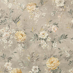 Romantic Garden Beige Printed Cotton Canvas - Ribes y Casals