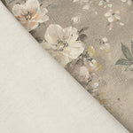 Romantic Garden Beige Printed Cotton Canvas - Ribes y Casals