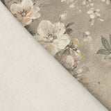 Romantic Garden Beige Printed Cotton Canvas - Ribes y Casals