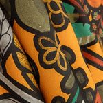Orange Bohemian Jungle Printed Cotton Canvas - Ribes y Casals