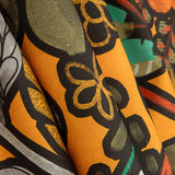 Orange Bohemian Jungle Printed Cotton Canvas - Ribes y Casals