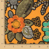 Orange Bohemian Jungle Printed Cotton Canvas - Ribes y Casals