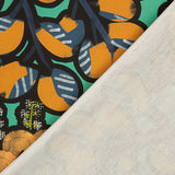 Turquoise Bohemian Jungle Printed Cotton Canvas - Ribes y Casals