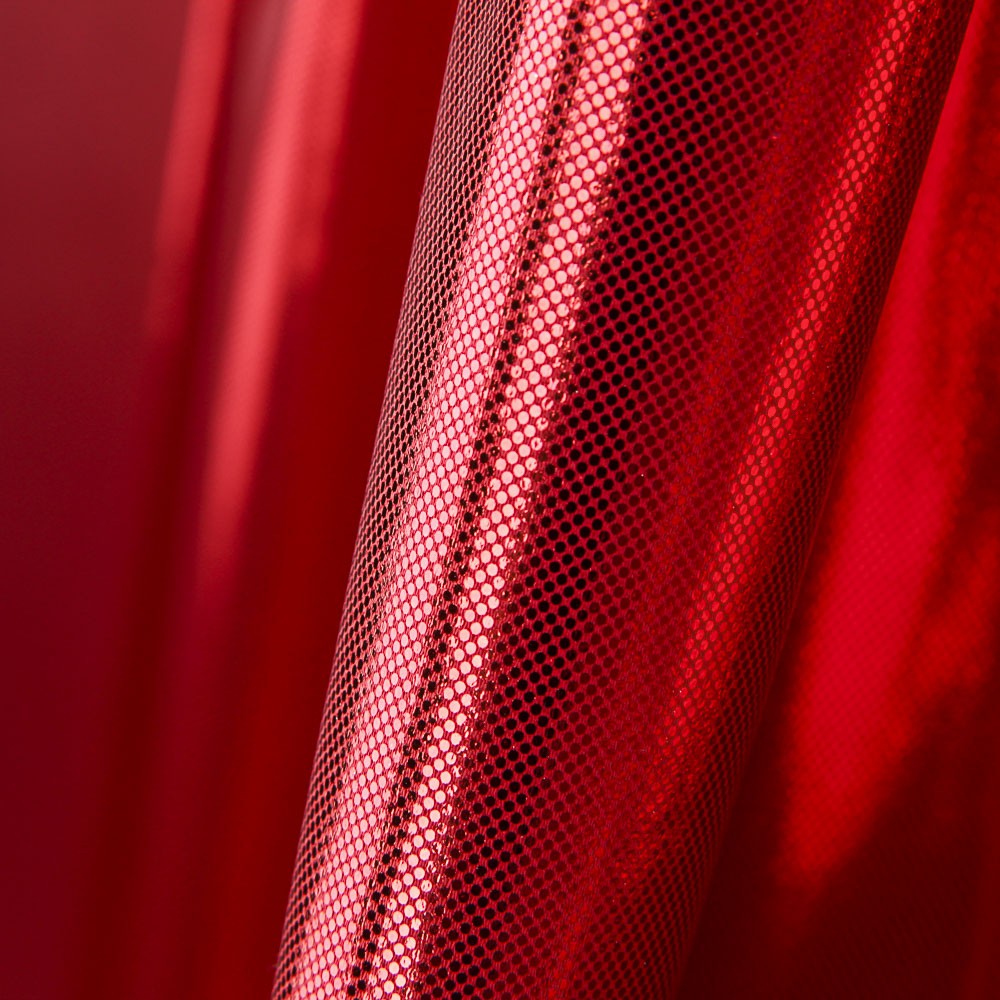 Red Print Foil Fabric - Ribes y Casals
