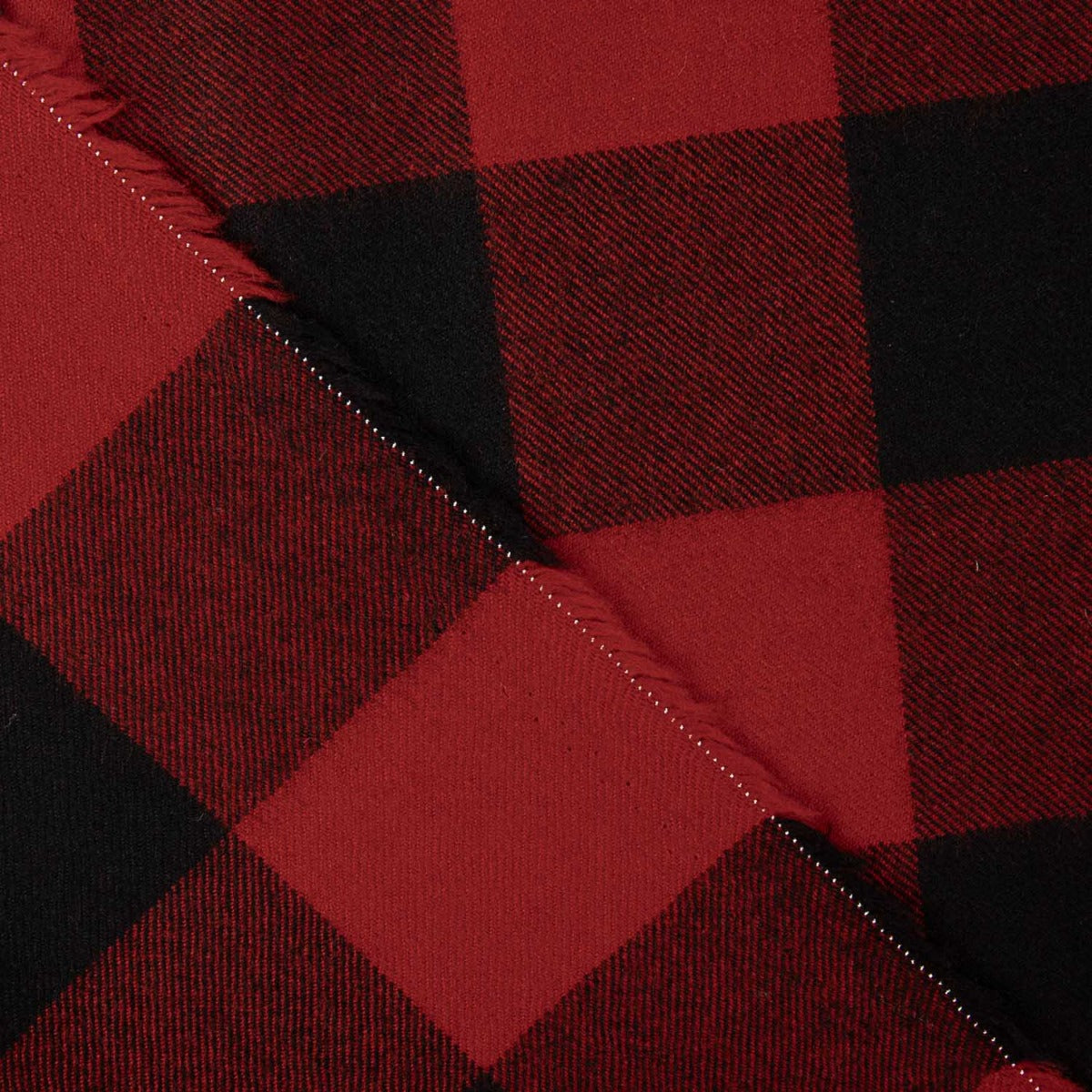 Red and Black Checkered Wool Fabric - Ribes y Casals
