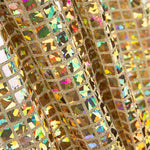 Retal Lentejuela Holograph Cuadrado Oro 195x100 cm - Ribes y Casals