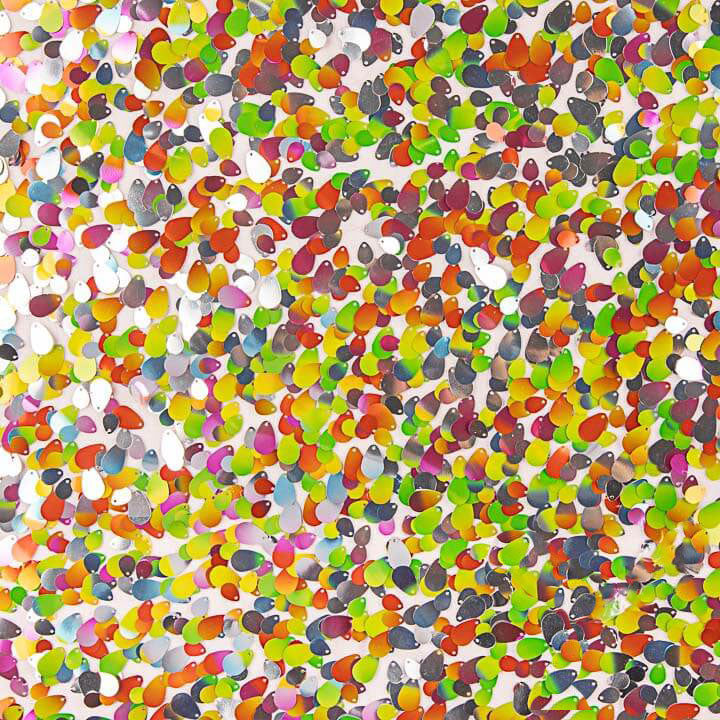 Pink Confetti Tulle with Multicoloured Mini Sequins - Ribes y Casals