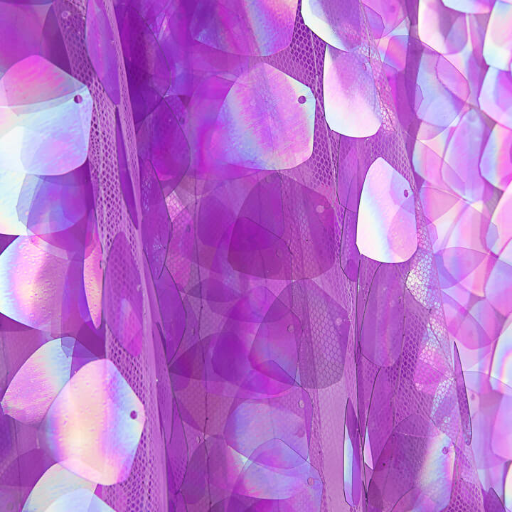 Purple Teardrop Sequin Tulle - Ribes y Casals