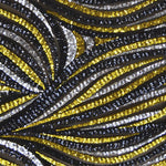 Sequin Waves Black Yellow - Ribes y Casals