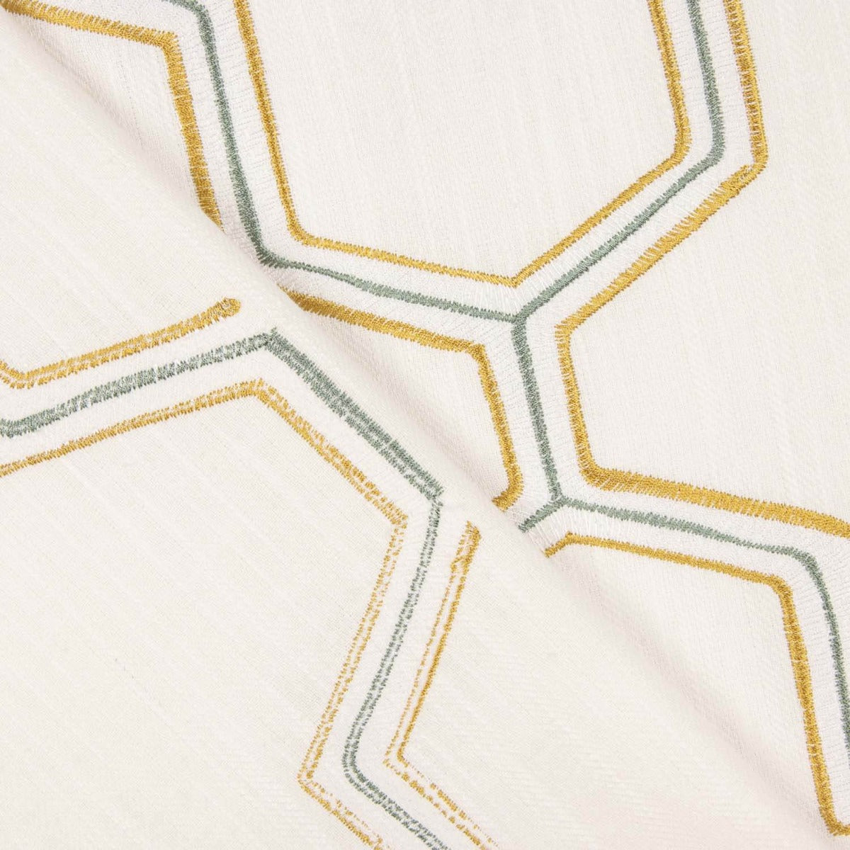 Heavy Rustic Linen Embroidered Hexa - Ribes y Casals