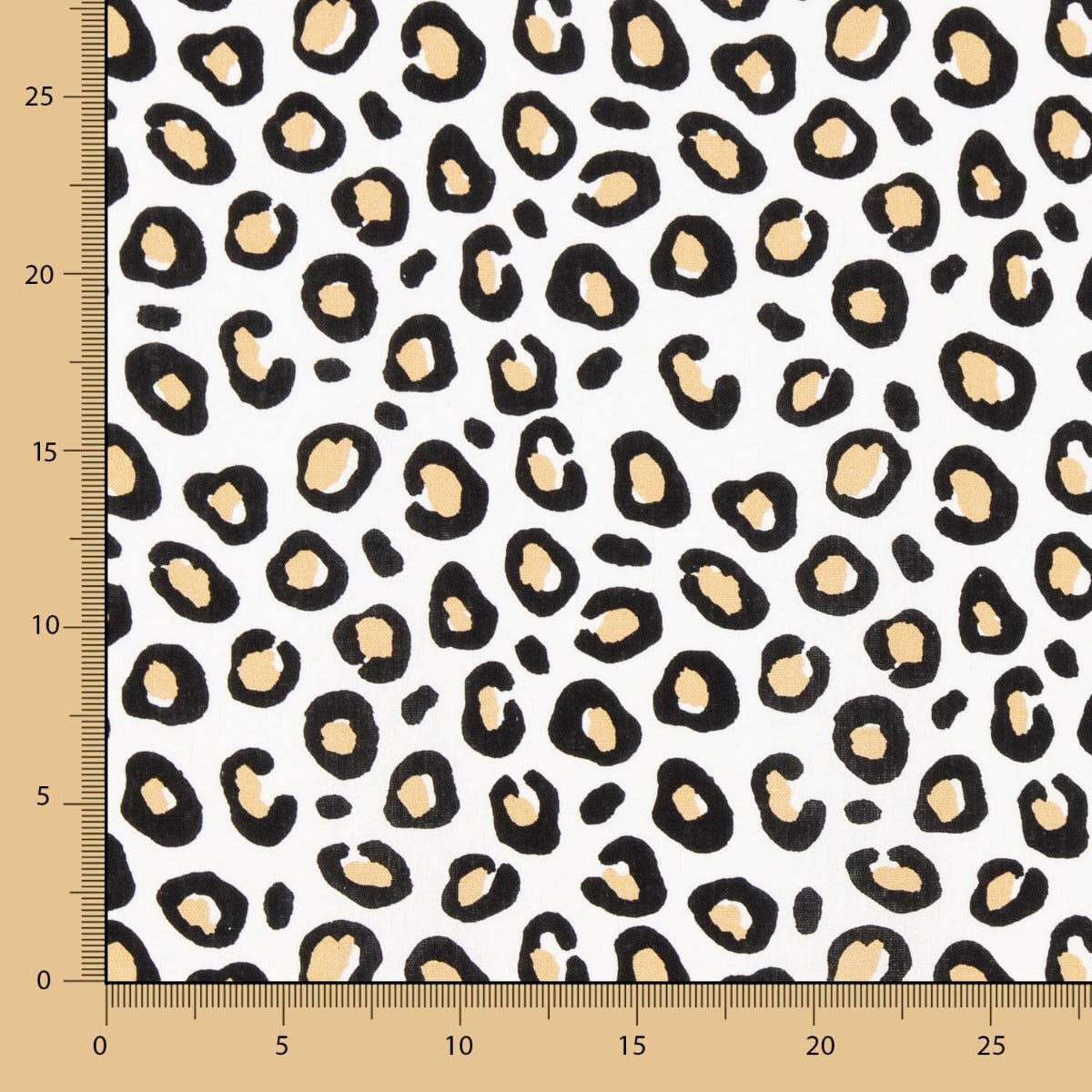 Linen Viscose Leopard White - Ribes y Casals