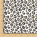 Linen Viscose Leopard White - Ribes y Casals