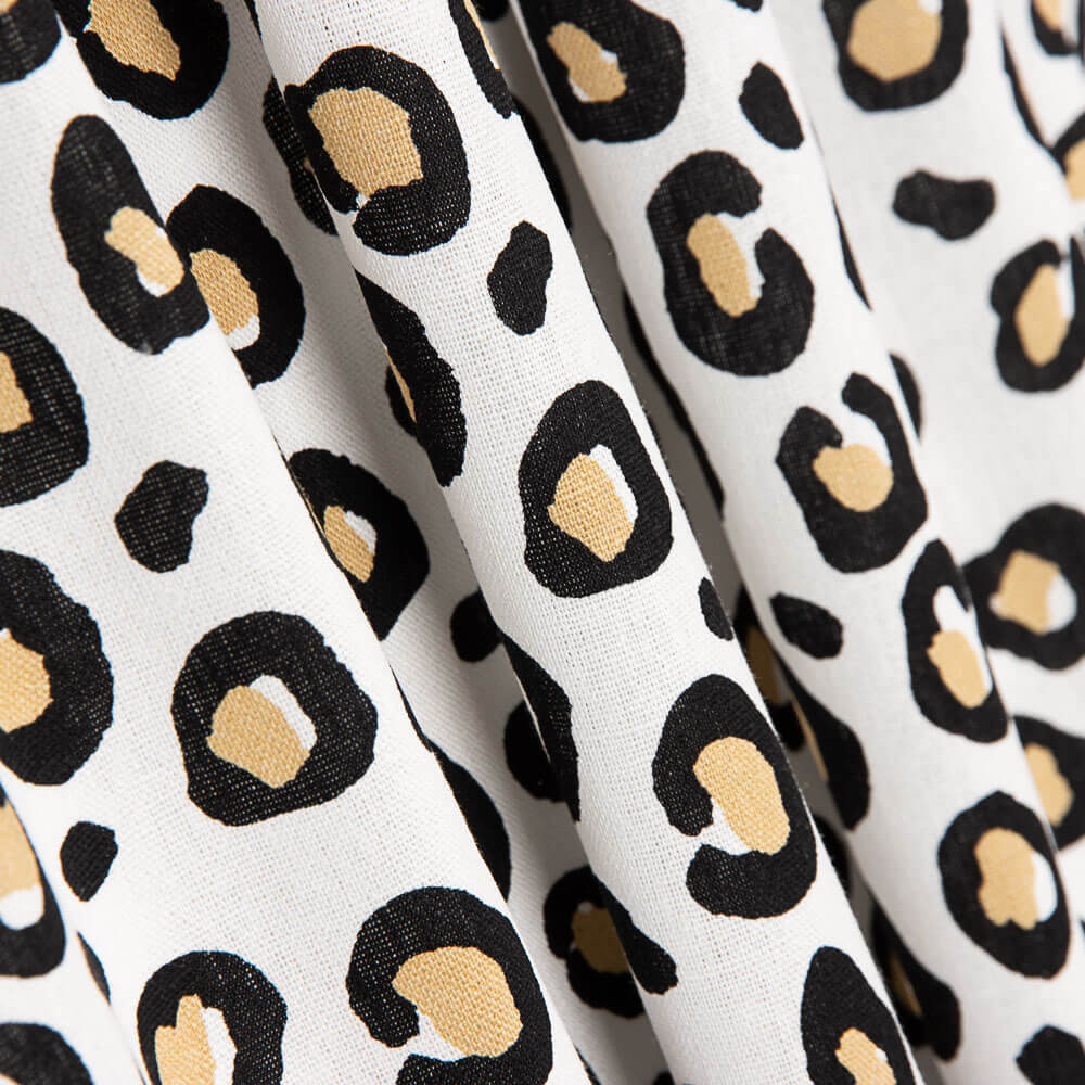Linen Viscose Leopard White - Ribes y Casals