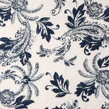 Cotton Linen Printed Cashmere Navy Blue - Ribes y Casals