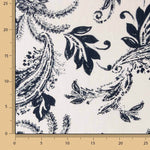 Cotton Linen Printed Cashmere Navy Blue - Ribes y Casals