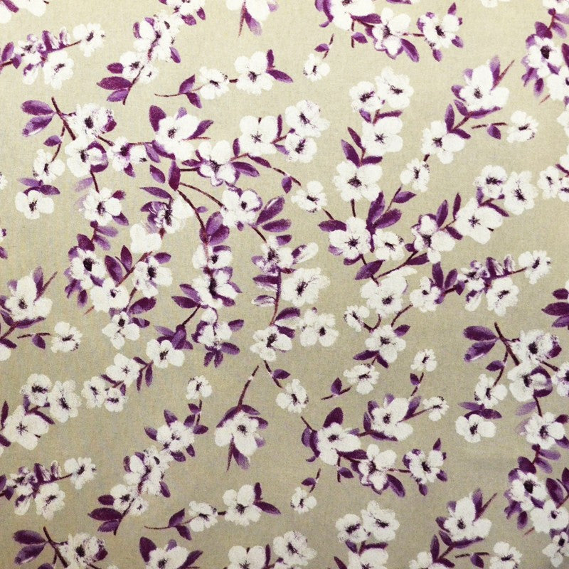 Printed Canvas Flower Purple - Ribes y Casals