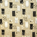 Printed Canvas Kittens White Black - Ribes y Casals