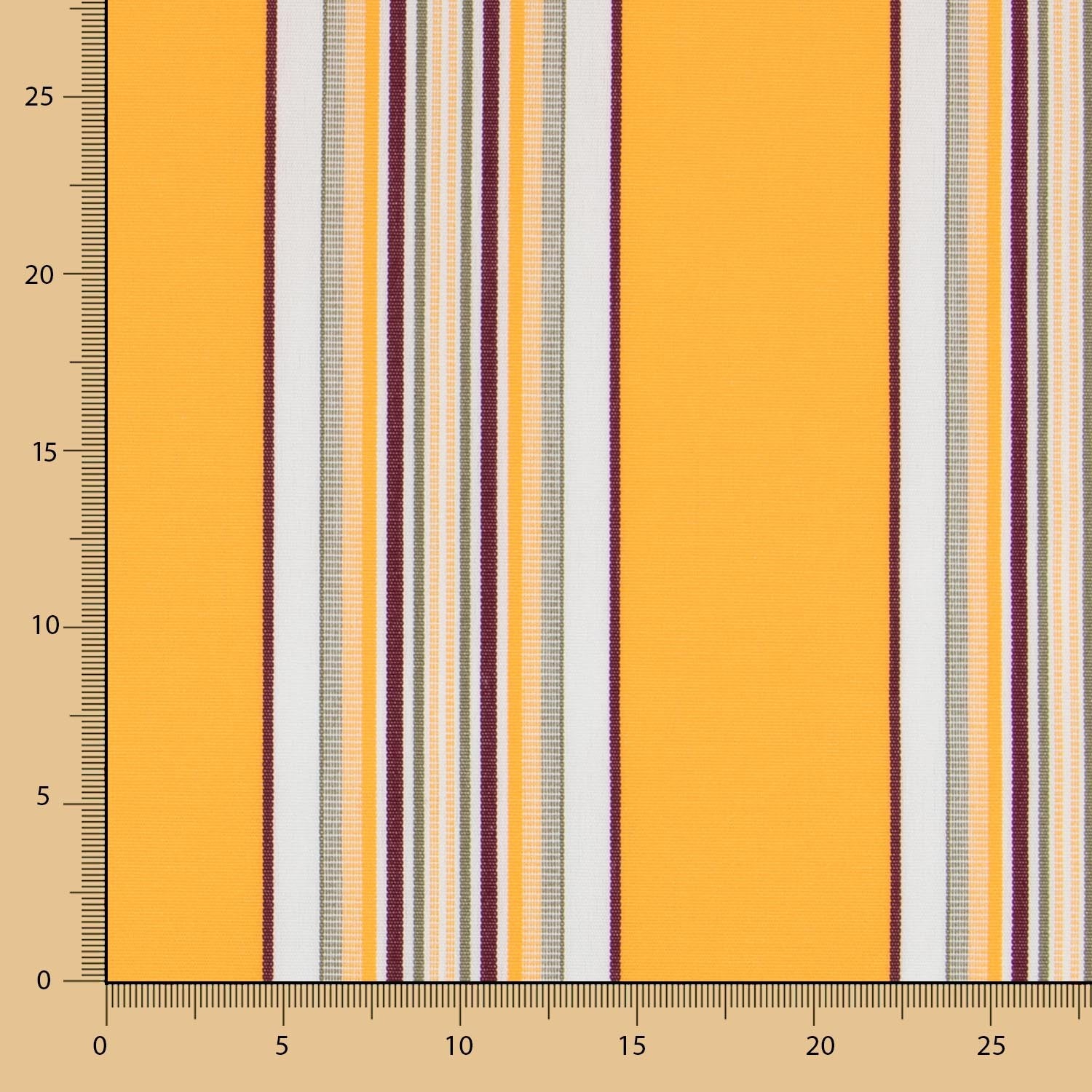 Outdoor Teflon Banner with Variable Wide Stripes, Yellow, 320cm - Ribes y Casals