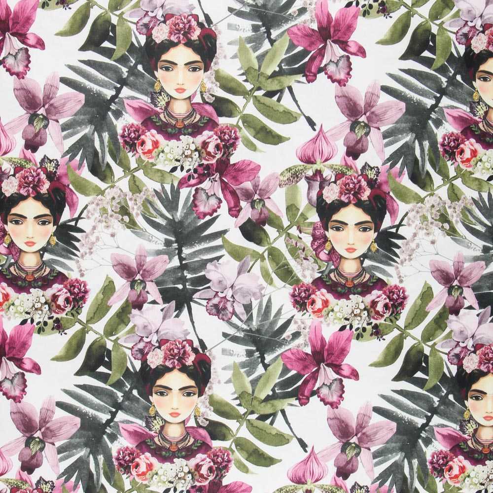 Frida Kalho Cotton Canvas White - Ribes y Casals