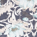 Cloth Fabric Japanese Flower Navy - Ribes y Casals