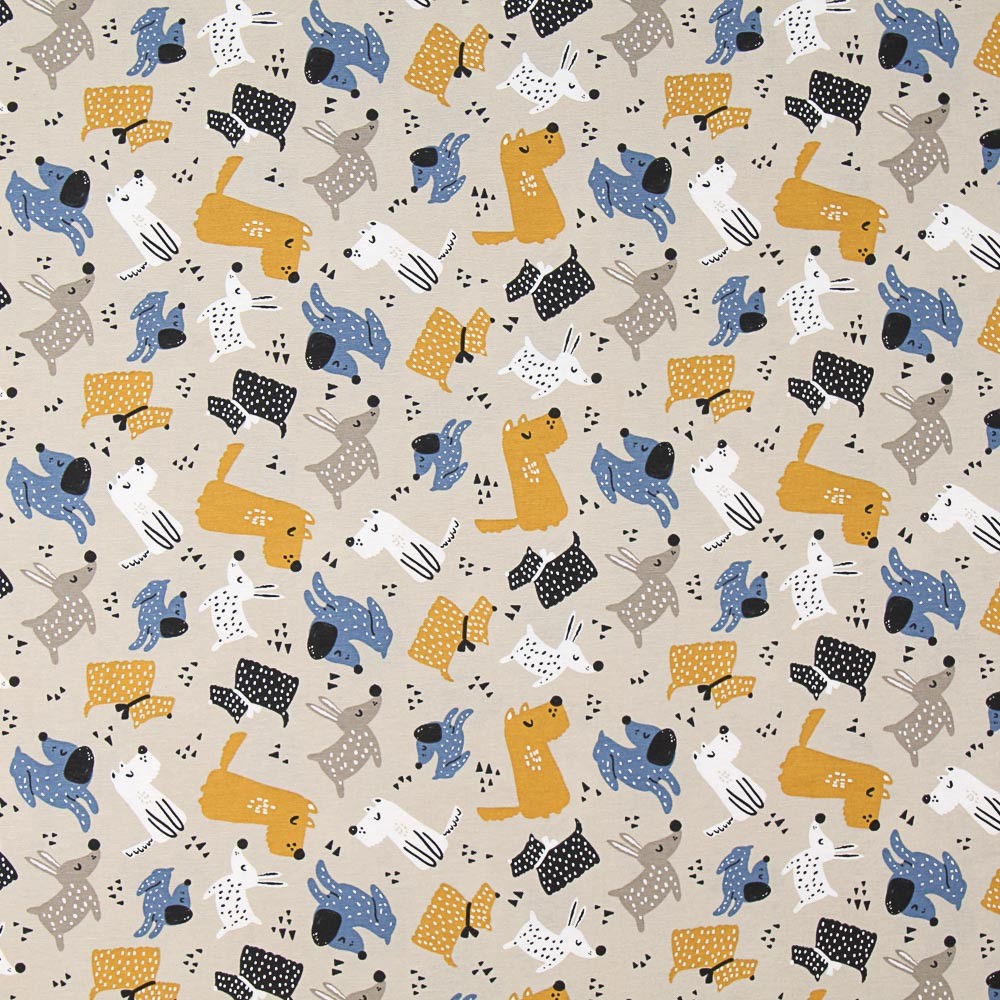 Canvas Beige Dogs - Ribes y Casals