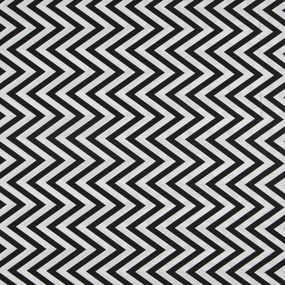 Black Chevron Print Canvas - Ribes y Casals