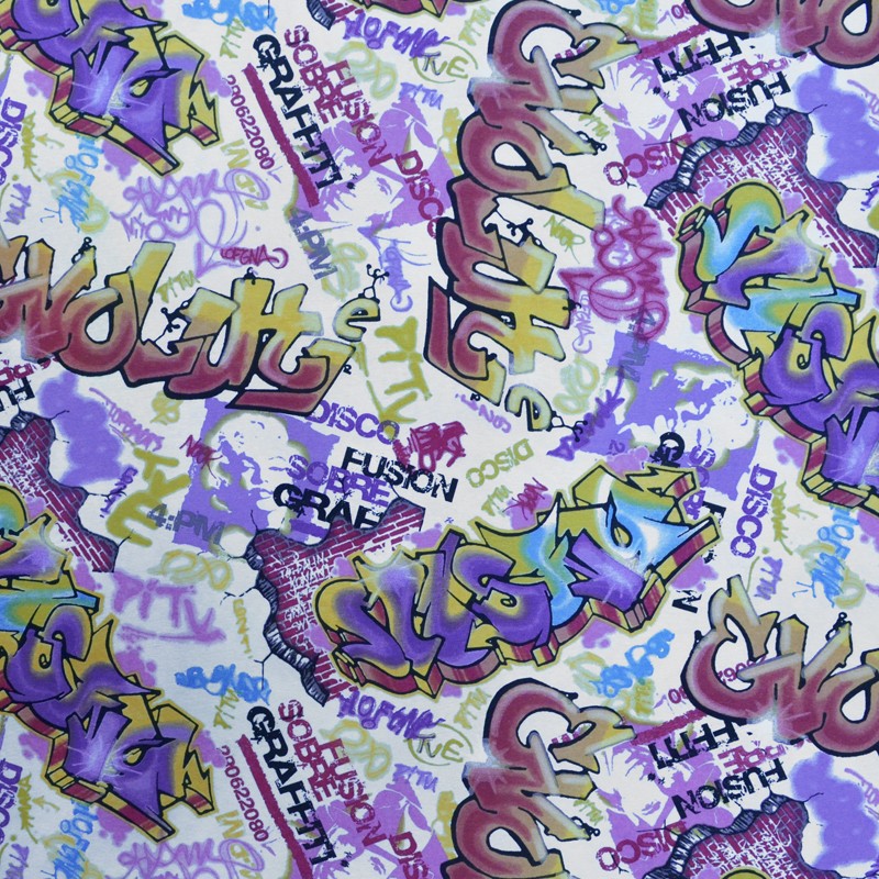 Printed Fabric Graffiti Ecru - Ribes y Casals